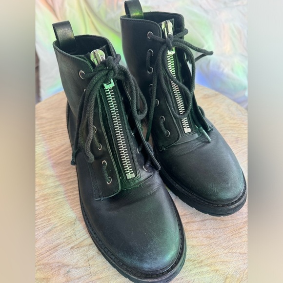 RAG & BONE Cannon Leather Combat Lace Up Boots Size 6 (euro 36.5) - Picture 6 of 10